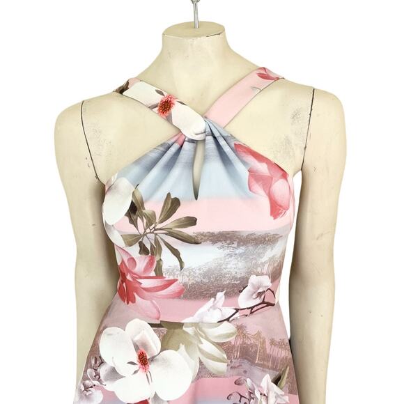 NEW TED BAKER Umerta Floral Skater Dress  Pockets Tropical Beach Hawaiian SZ S - Picture 6 of 13